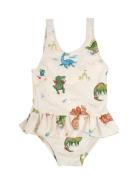 Filibabba Eva – Badedragt 1-2 År – Dino Beach Kräm
