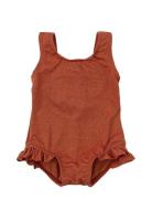 Petit Piao Swimsuit Butterfly Printed Brun