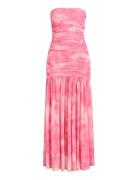 Bardot Solana Printed Mesh Maxi Dress Rosa