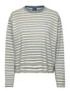 Polo Ralph Lauren Striped Jersey Cropped Long-Sleeve Tee Blå