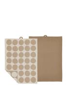 Södahl Tea Towel Bubbles 2 Pcs Beige