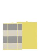 Södahl Tea Towel Blocks 2 Pcs Gul