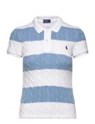 Polo Ralph Lauren Slim Fit Cable-Knit Polo Shirt Blå
