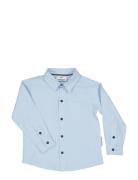 Geggamoja Linen Shirt L.s Blå