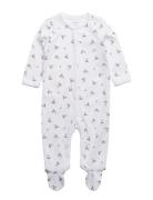 Ralph Lauren Baby Polo Bear Cotton Coverall Vit