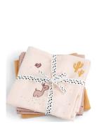 D By Deer Burp Cloth 3-Pack Gots Lalee Powder Multi/patterned