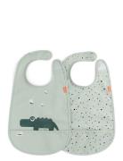 D By Deer Bib W/Velcro 2-Pack Croco Green Blå