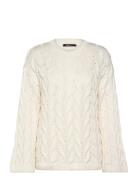 Gina Tricot Cable Knitted Sweater Kräm