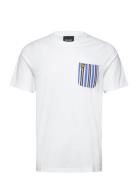 Lyle & Scott Stripe Pocket T-Shirt Vit