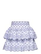 Lindex Skirt Schifflie Embroidery Blå