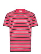 GANT Striped Ss Tshirt Röd