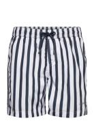 Lindbergh Striped Swim Shorts Marinblå