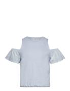 Mango Cut-Out T-Shirt Blå