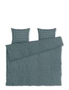 Juna Bæk&Bølge Bed Linen 200X220 Cm Green/Light Blue Dk Blå
