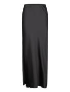Lindex Maxikjol I Satin Svart
