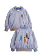 Mini Rodini Birds Sp Lightweight Baseball Jacket Lila