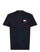 Tommy Jeans Tjm Reg Flag Graph Bckprnt T Ext Marinblå