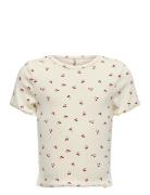 Kids Only Kmgtrinny Life Ss O-Neck Aop Top Jrs Kräm