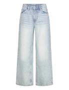 Monki Missy Low Waist Loose Straight Leg Jeans Blå
