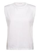 Mango Short-Sleeved Cotton T-Shirt Vit