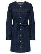 ONLY Onlminnie No Collar Belt Denm Dress Marinblå