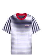 Tommy Hilfiger Americana Graphic Striped Tee Marinblå