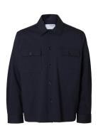 Selected Homme Slhreg Lorent Bi-Stretch Overshirt Noos Marinblå