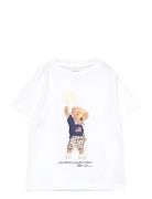 Ralph Lauren Kids Polo Bear Cotton Jersey Tee Vit