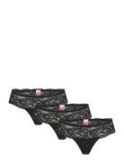 Hunkemöller Florence 3-Pack Boxer Thongs Svart