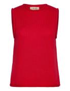 MOS MOSH Mmaubin Sl Knit Top Röd
