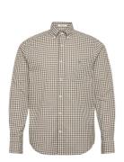 GANT Reg Poplin Gingham Shirt Grön