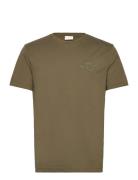 GANT Reg Tonal Shield Ss T-Shirt Khaki Green