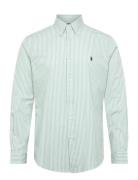 Polo Ralph Lauren Custom Fit Striped Stretch Poplin Shirt Grön