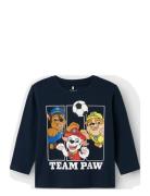 Name It Nmmjoll Paw Nreg Ls Top Noos Cplg Marinblå