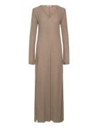 Weekday Maxi Longsleeve Dress Beige