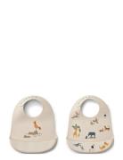 Liewood Tilda Printed Bib 2-Pack Kräm