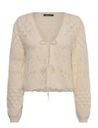 Gina Tricot Knitted Crochet Cardigan Vit