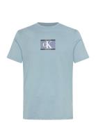 Calvin Klein Ss 30S Eu Sp Ck Box Tape Graphic Blå