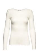 Rosemunde Rwbernadine Organic Ls O-Neck Lace Vit