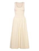 Mango Flared Dress In Combined Fabric Vit