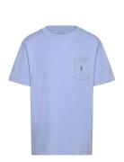 Ralph Lauren Kids Cotton Jersey Pocket Tee Blå