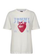Tommy Jeans Tjw Rlx Tj Strawberry Tee Vit