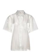Monki Short Sleeved Shirt Vit