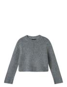 LMTD Nlfkleave Ls Short Knit Noos Grå
