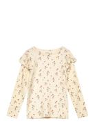 Lil'Atelier Nmflavo Eve Ls Slim Top Lil Kräm