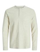Jack & J S Jjedover Henley Ls Tee Noos Kräm