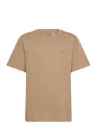 Ralph Lauren Kids Cotton Jersey Crewneck Tee Beige
