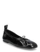 ALOHAS Rosalind Onix Black Leather Ballet Flats Svart