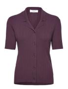 Rosemunde Rwrosie Ss Regular Cardigan Burgundy
