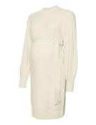 Mamalicious Mlraquel L/S Roll Neck Knit Abk Dress Beige